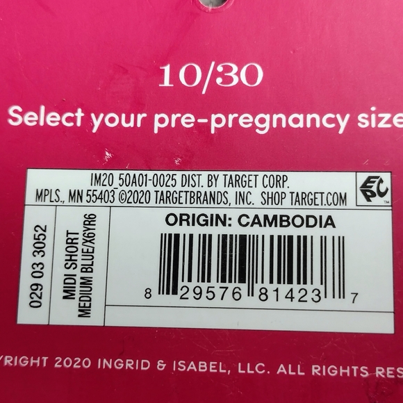 Isabel Maternity Shorts Womens Size 10 Midi Expandable Stretch Side  Panels NEW - Picture 7 of 12